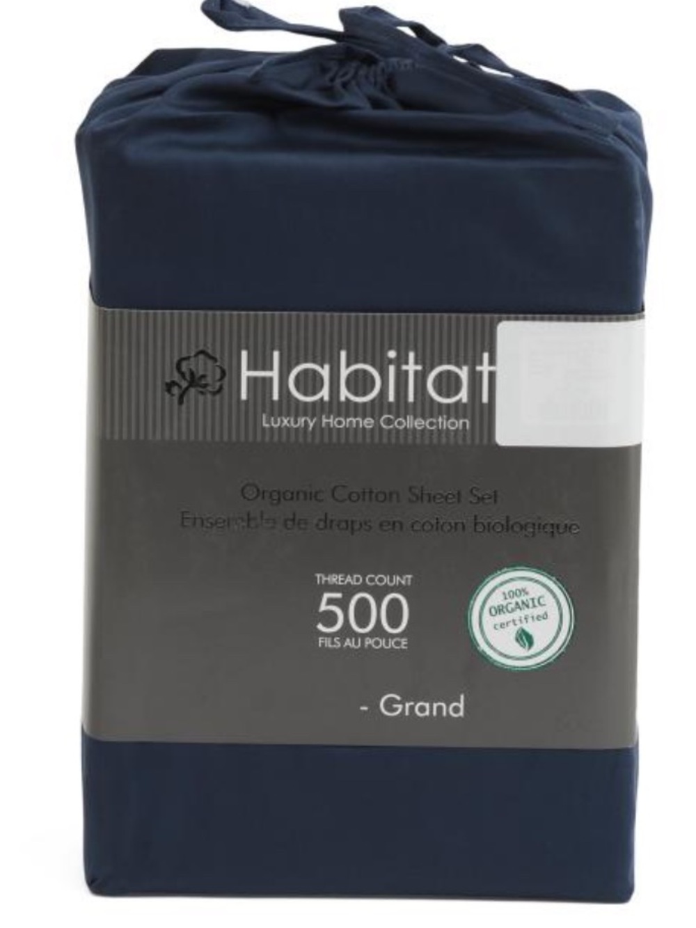 Habitat Organic Cotton Sheet Set - Navy Blue